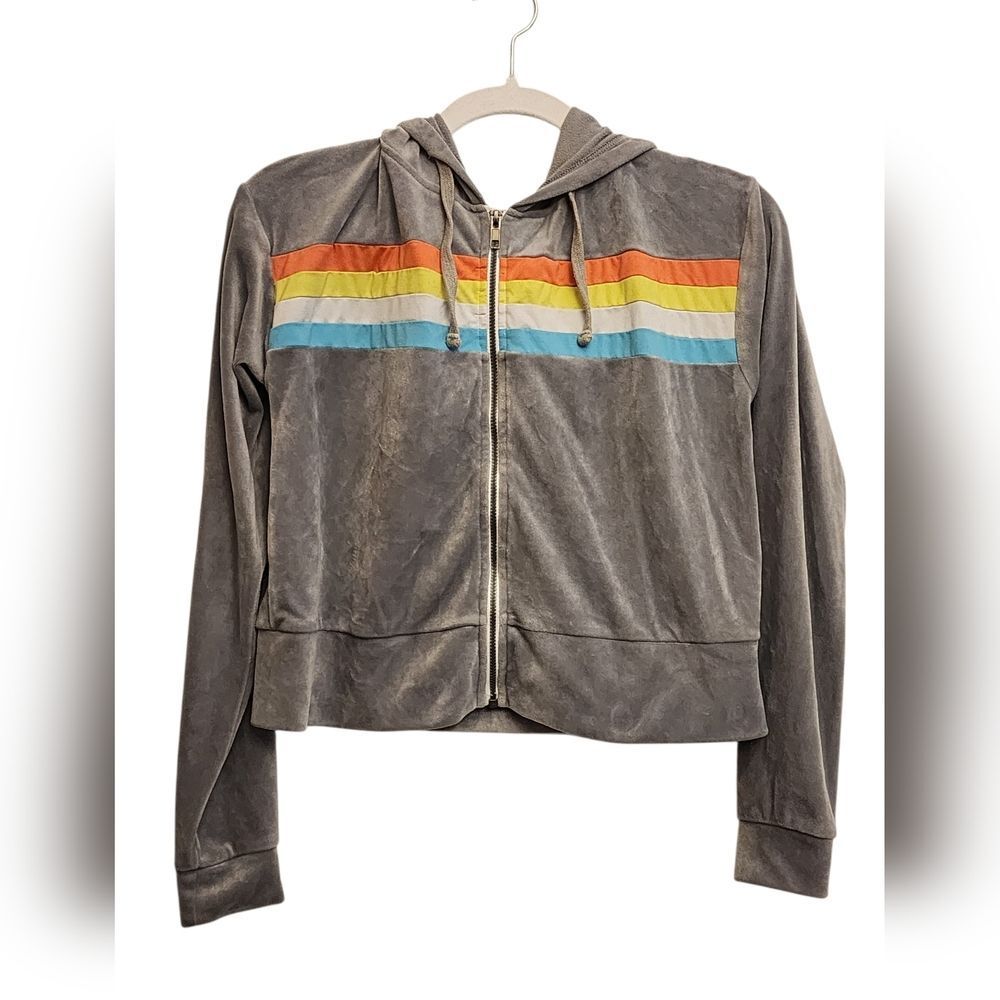 Girl's SO Gray Zip-Up Hoodie - Size XS